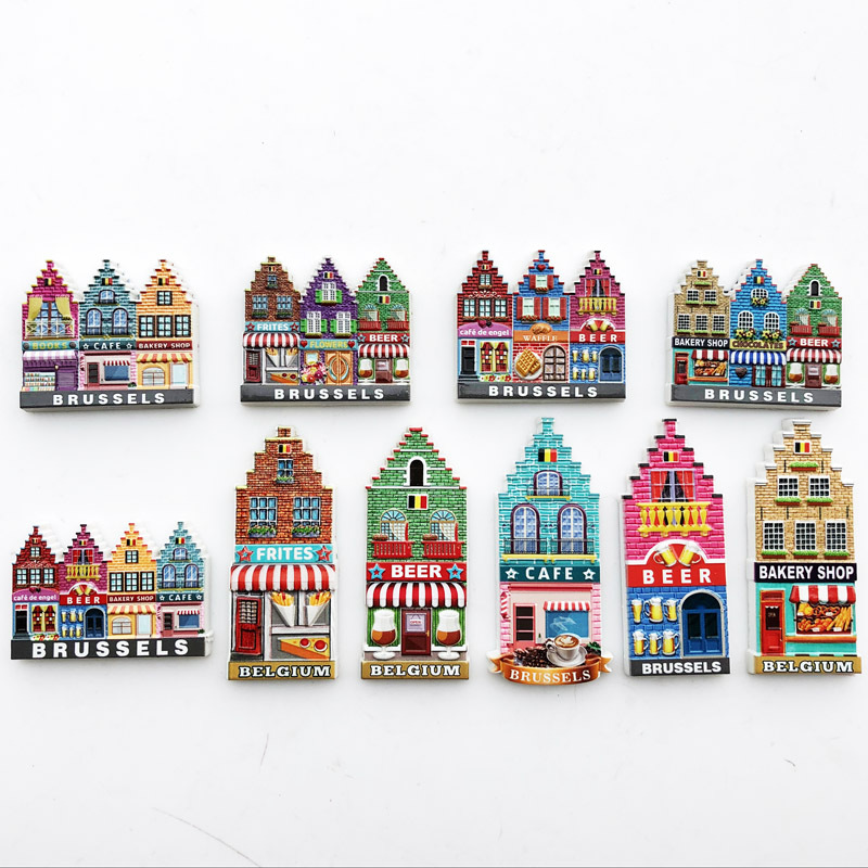 Home Decor Netherlands - オランダハウスUV印刷樹脂製冷蔵庫マグネットお土産冷蔵庫マグネットステッカーコレクションクラフトギフト家の装飾