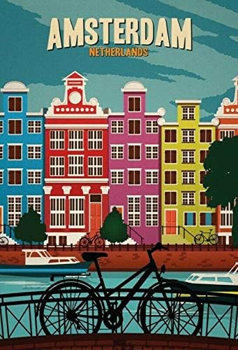 Home Decor Netherlands - メタルティンサイン ヴィンテージシックアートデコレーション アムステルダム オランダ製 ホームバー カフェ