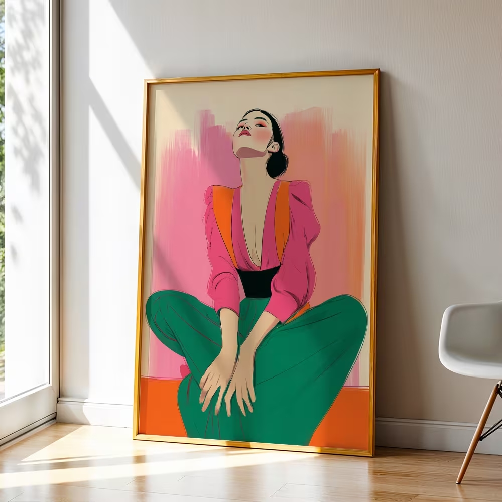 Home Decor Retro - モダン、レトロ、多元主義フェミニズムウォールアートプリントキャンバス絵画ポスター写真寝室、リビングルームの家の装飾用