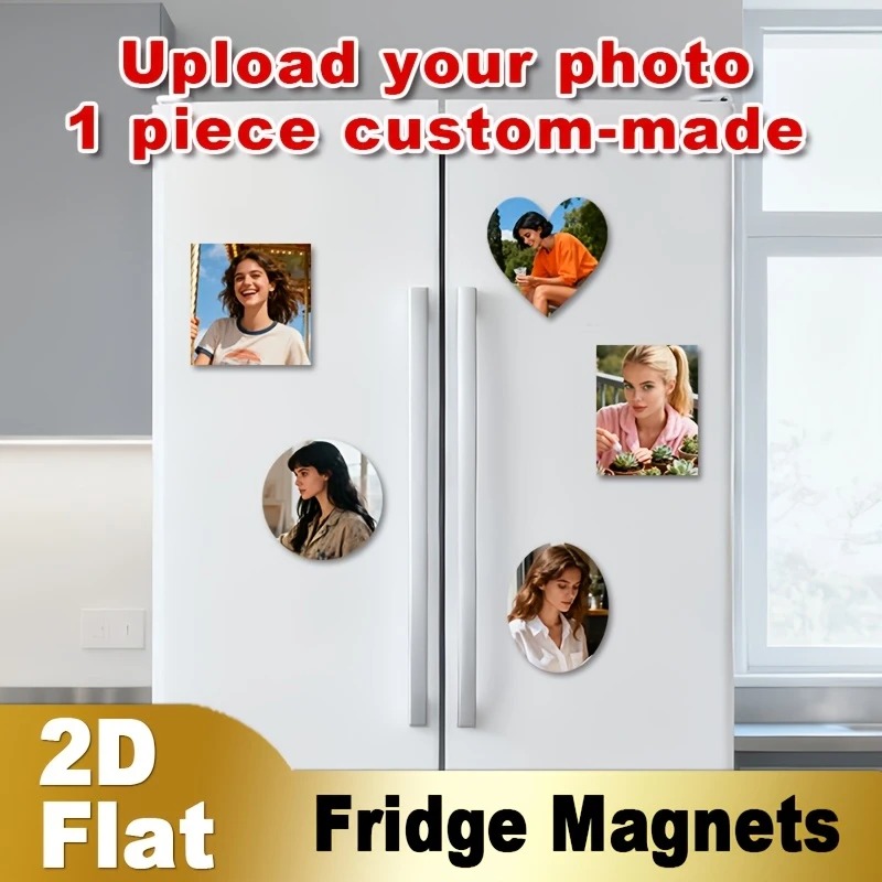 Home Decor Xmas - カスタム写真冷蔵庫マグネット 2D フラットパーソナライズされた写真冷蔵庫マグネットカスタマイズされた家族ペット写真キッチン家の装飾