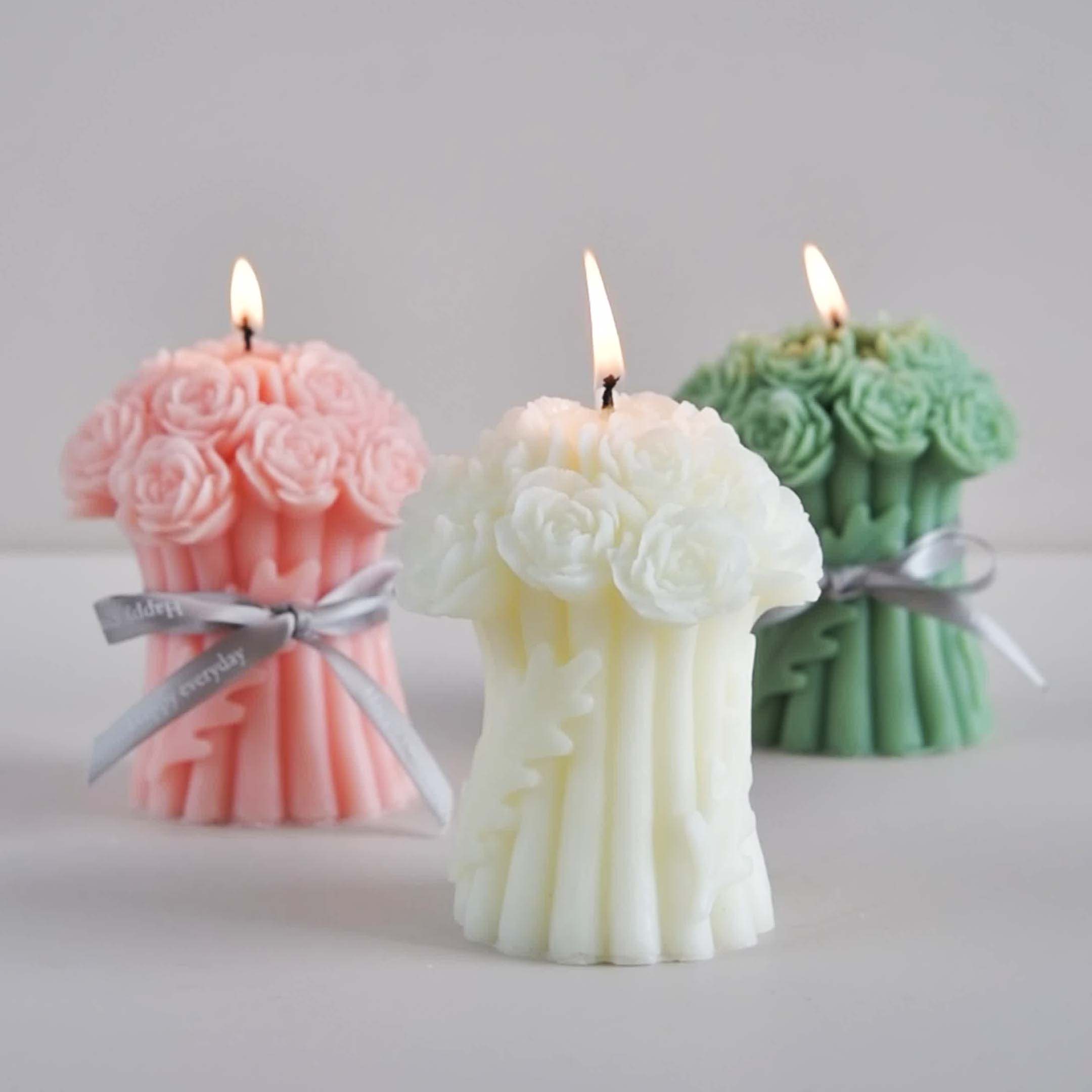 Home Decor Handmade - 手作りの装飾用フラワーキャンドル、結婚式や家の装飾用の香り付きキャンドル、プライベートラベル