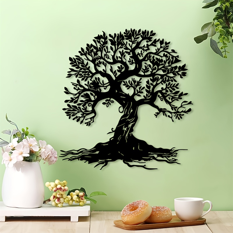 Home Decor Brand - ブランドヴィンテージ生命の樹アイアンウォールアート素朴なメタルデコレーション錆びにくい仕上げ屋内屋外ホームガーデン簡単吊り下げ
