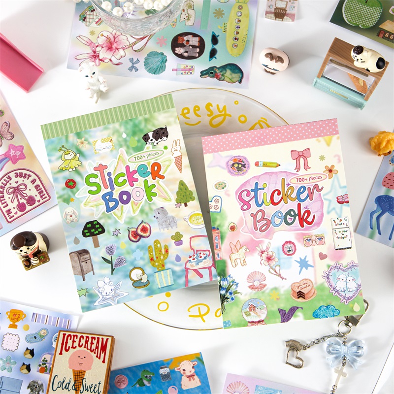 Home Decor Catalog - TIANZI 24枚入り漫画風ホームライフをテーマにしたダイカットステッカーブック、スクラップブッキング、日記、アルバム、クラフト装飾、手作り素材用
