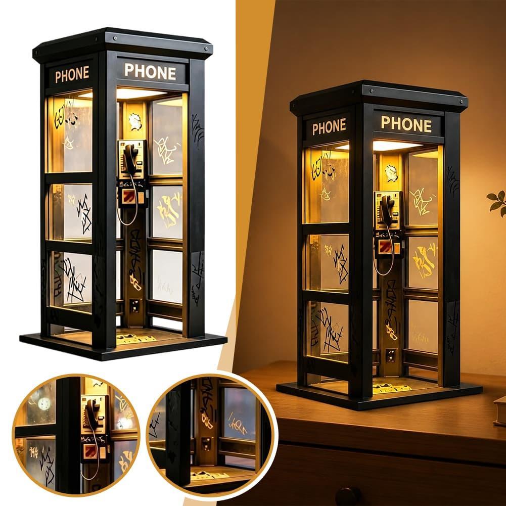 Home Decor Retro - ヴィンテージロンドン電話ボックステーブルランプ レトロ電話ボックスナイトライト 装飾デスクライト 家庭用デスクトップオーナメントギフト