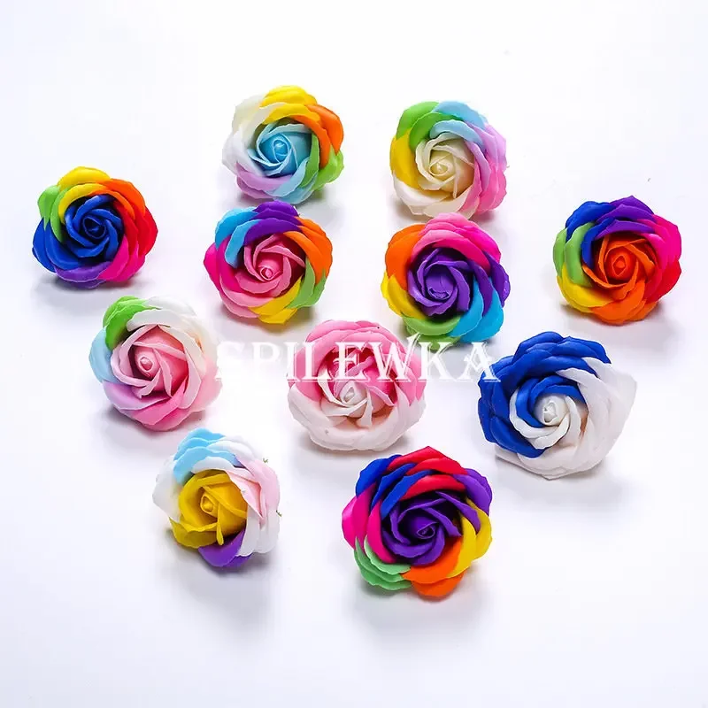 Home Decor Halloween - Spilewka 6 × 7 センチメートルカラフルなローズ造花 25