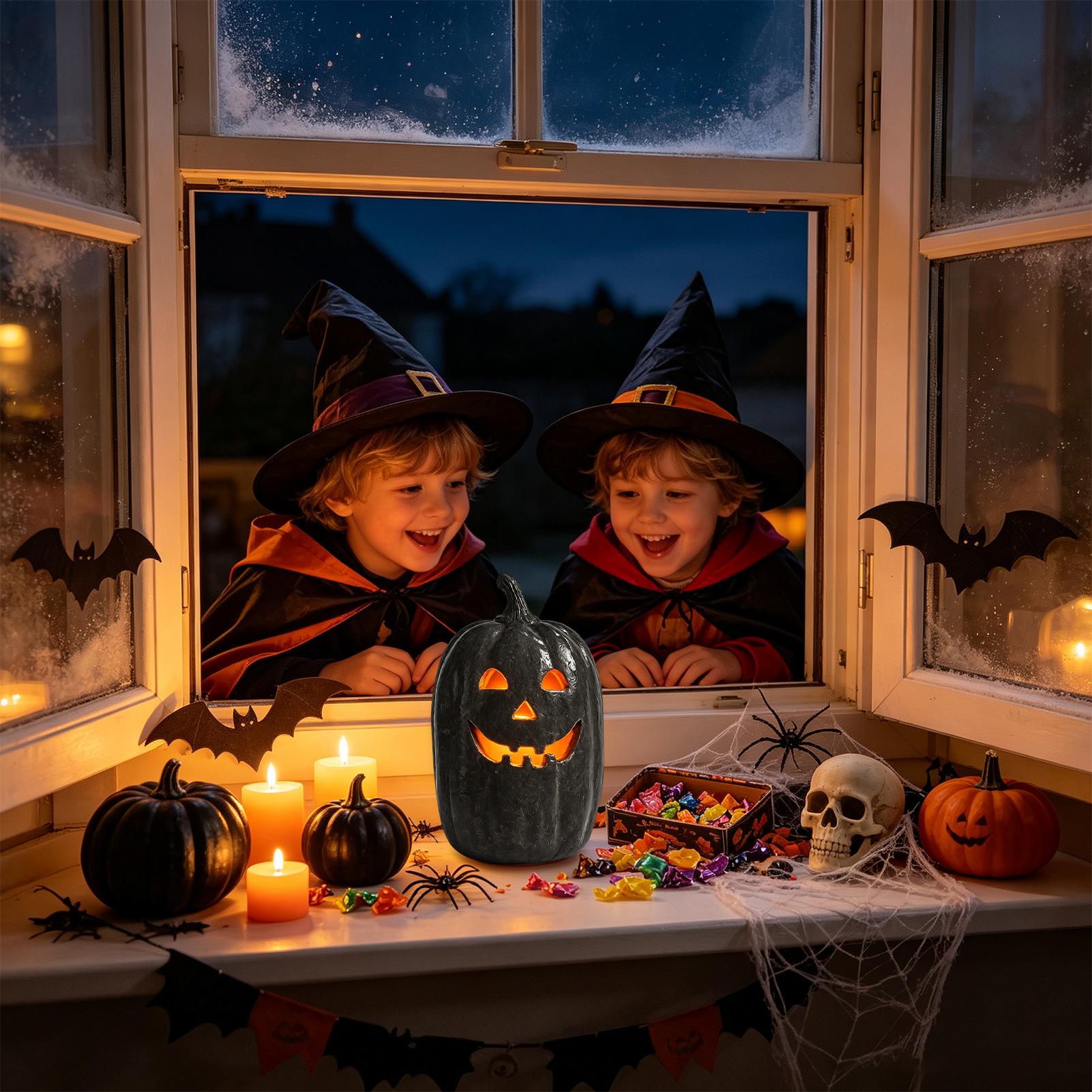 ハロウィンカボチャの工芸品　樹脂製カボチャの手作りランタン飾 - Home Decor Halloween のレビューと価格