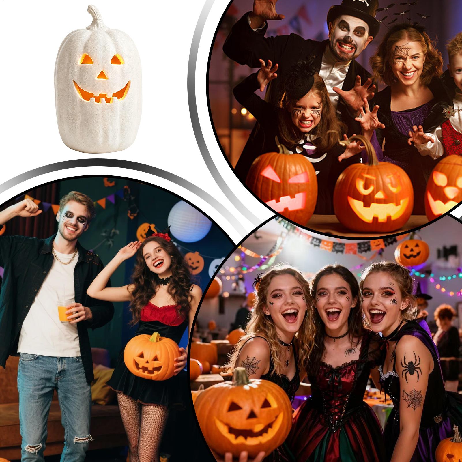 ハロウィンカボチャの工芸品　樹脂製カボチャの手作りランタン飾 - Home Decor Halloween のレビューと価格