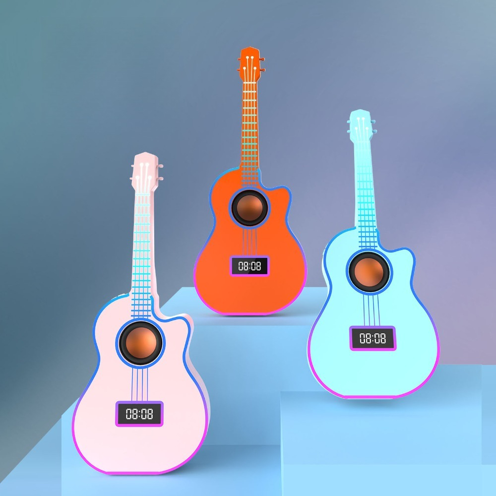 クリエイティブなギター型Bluetoothスピーカー、RGB - Home Decor Range のレビューと価格