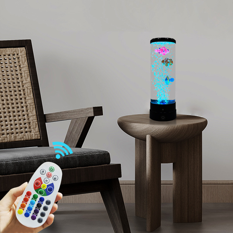 模擬LEDマルチカラーバブルフィッシュ雰囲気ホームデコレーシ - Home Decor Xmas のレビューと価格