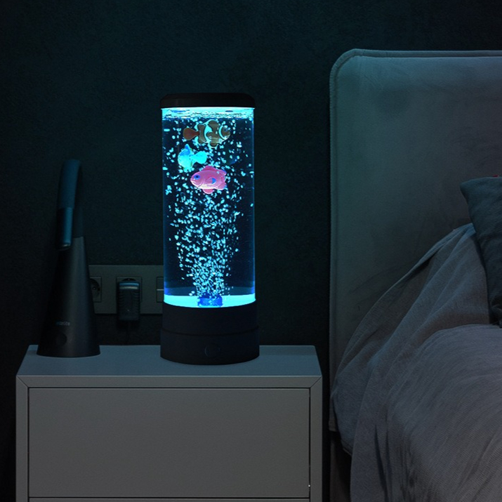 模擬LEDマルチカラーバブルフィッシュ雰囲気ホームデコレーシ - Home Decor Xmas のレビューと価格