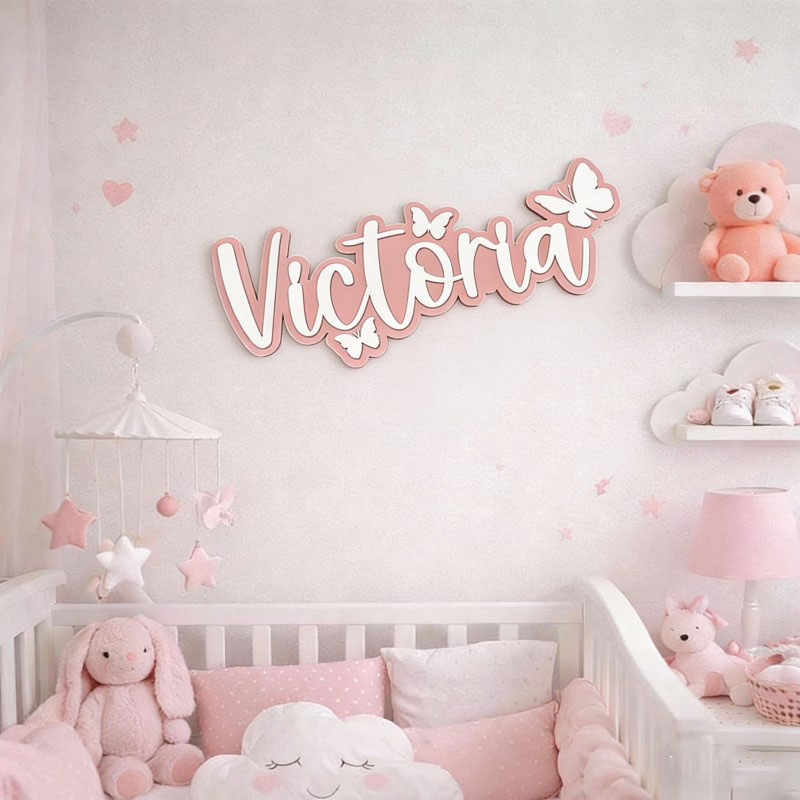1個入りカスタム漫画蝶名入り木製ネームプレート、ホームルーム - Home Decor Xmas のレビューと価格