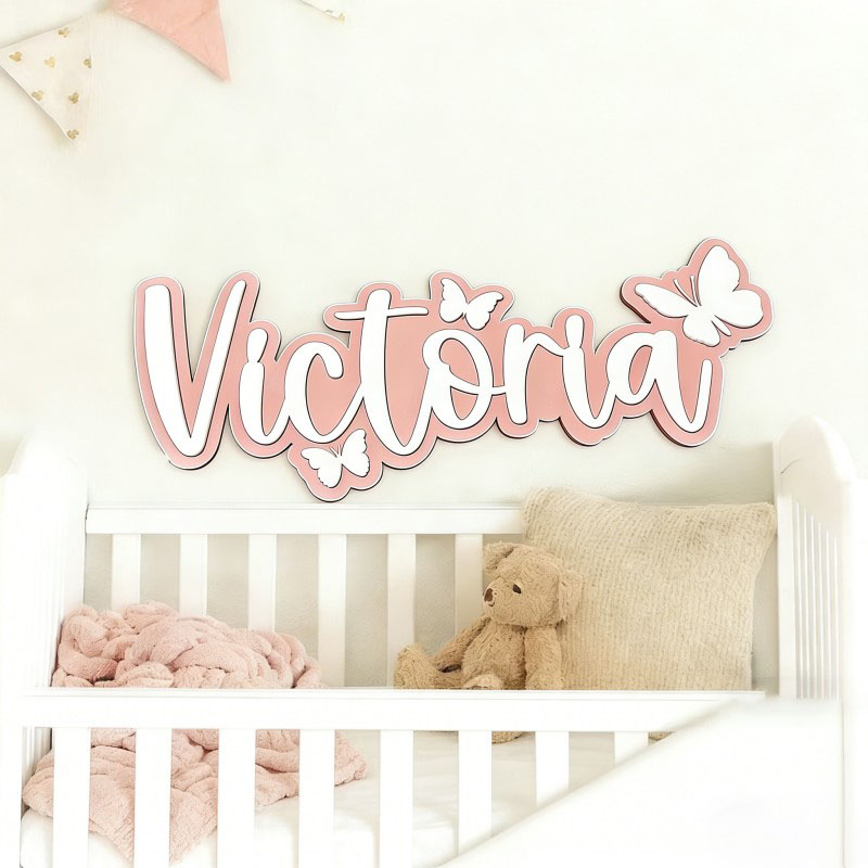 1個入りカスタム漫画蝶名入り木製ネームプレート、ホームルーム - Home Decor Xmas のレビューと価格