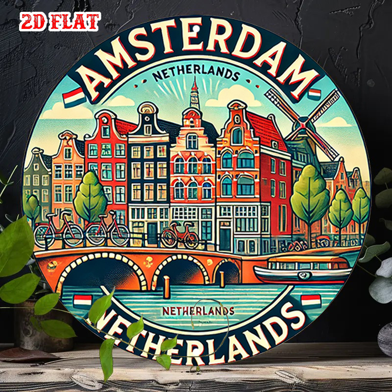 2Dフラット、1個入りアムステルダムオランダをテーマにしたラ - Home Decor Netherlands のレビューと価格