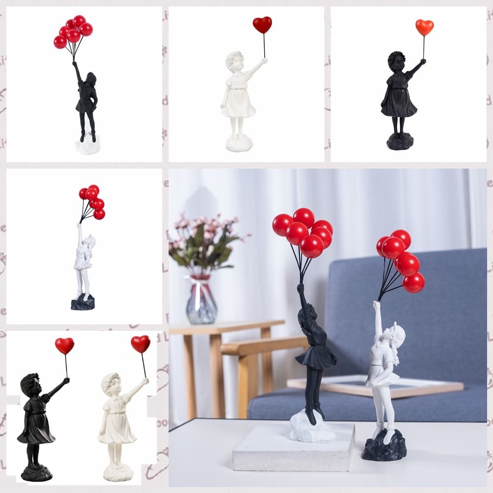 室内花投げ用レジンバンクシー置物,彫刻,家の机の装飾,芸術コ - Home Decor Brand のレビューと価格