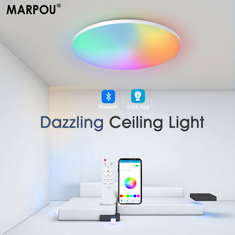 Marpou-カラフルなRGBシーリングランプ,リモコン,ス - Home Decor Free App のレビューと価格
