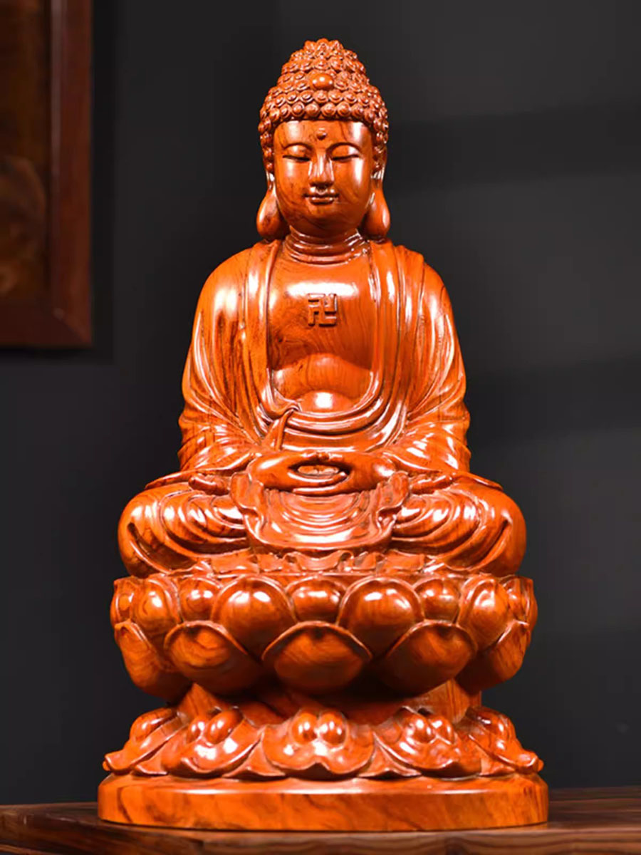 古典的な黒檀の木とローズウッドの彫刻と装飾,仏像,家庭用のシ - Home Decor Brand のレビューと価格