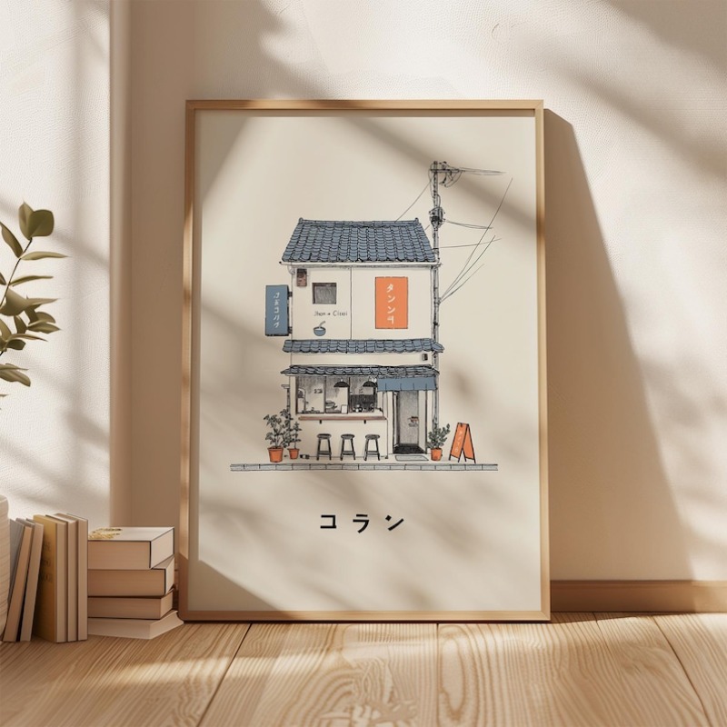 1枚の日本のラーメン屋のキャンバスウォールアートプリント、フ - Home Decor Aesthetic Pinterest のレビューと価格