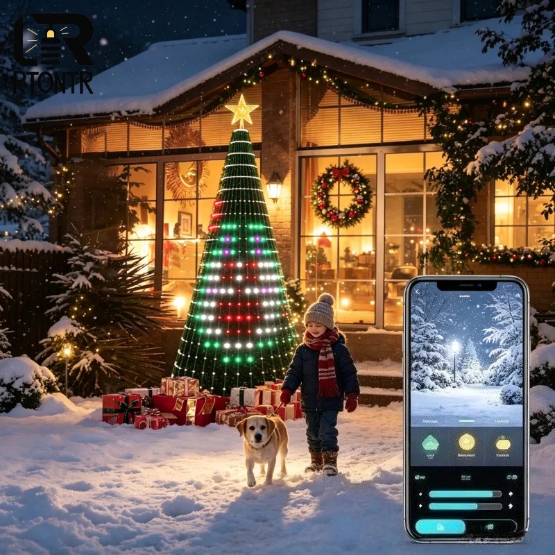 クリスマススターツリーライトRGB LED、Bluetoot - Home Decor Xmas のレビューと価格