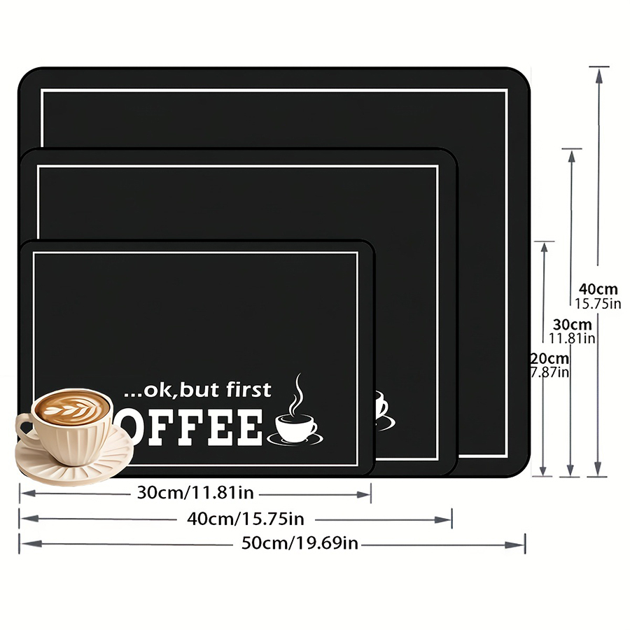 1pc ブラックレターコーヒープリントコーヒーマシンマットモ - Home Decor Aesthetic Pinterest のレビューと価格