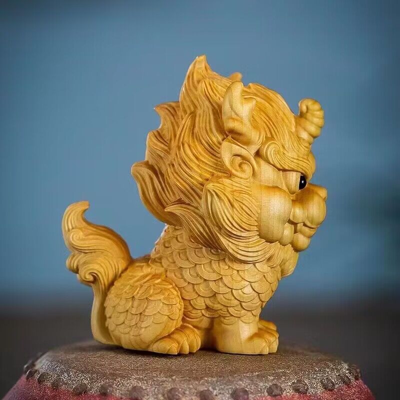 中国の木彫りの小さな彫像,調整可能な,悪霊,ガラスの芸術の彫 - Home Decor Brand のレビューと価格