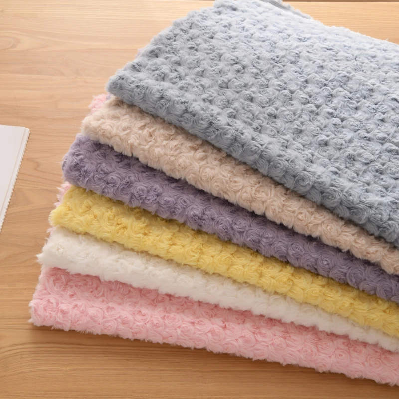 模造ウサギの毛皮生地ローズパターンベルベット起毛ぬいぐるみ生 - Home Decor Handmade のレビューと価格