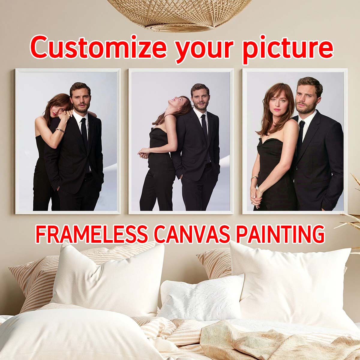 カスタムプリントキャンバス絵画、あなたの写真から作る、結婚式 - Home Decor Halloween のレビューと価格
