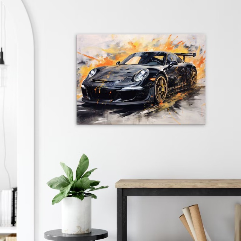 モダンな抽象的な高級車のポスター カラフルな有名ブランドのス - Home Decor Brand のレビューと価格