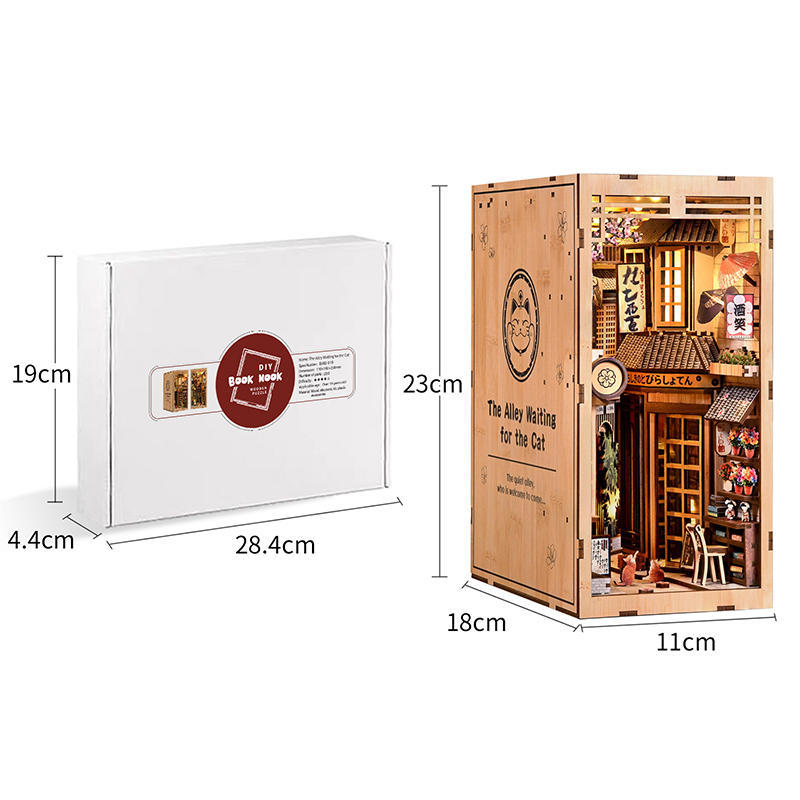 LED木製ブックヌックキット DIY 3Dパズル ミニチュア - Home Decor Catalog のレビューと価格