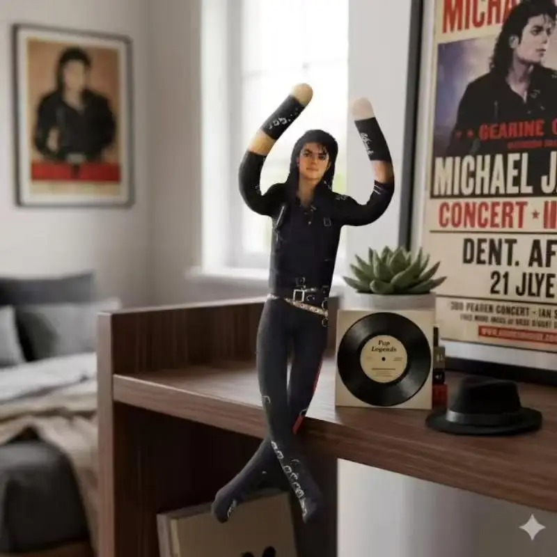 新しい//スタイルマイケル・ジャクソンコスプレ小道具人形ぬい - Home Decor Niche のレビューと価格
