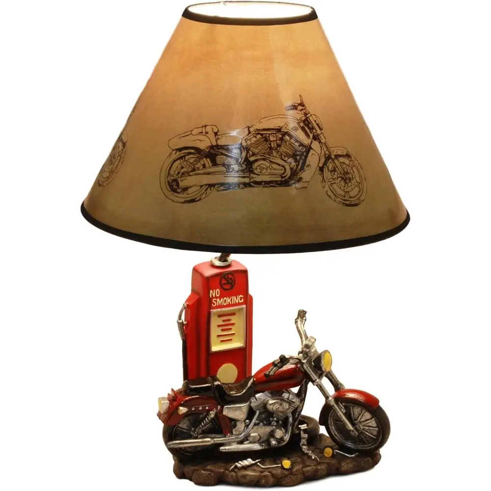 ヴィンテージレトロな赤いオートバイのガソリンスタンド風デスク - Home Decor Retro のレビューと価格