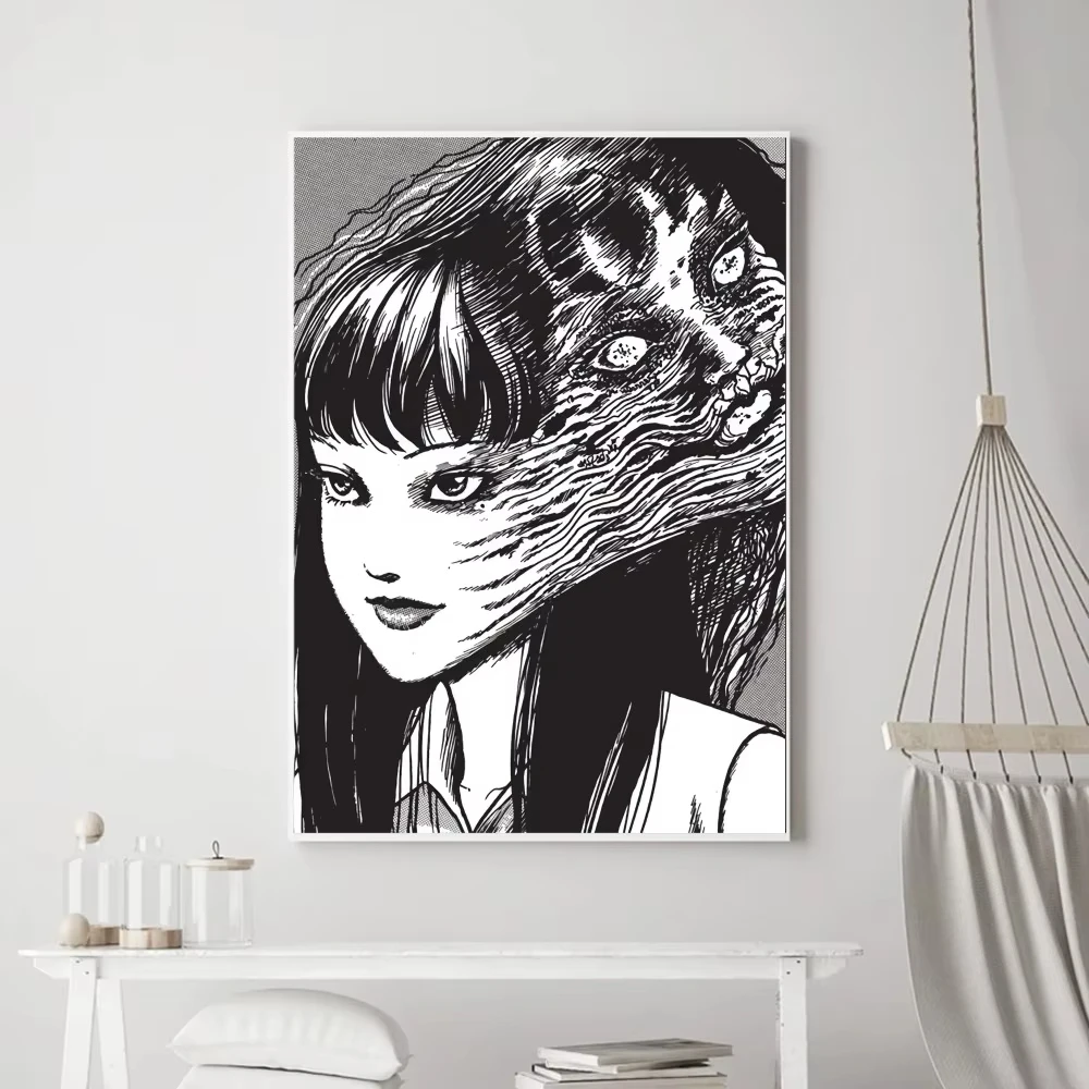 ホットな日本のアニメ、伊藤潤二のキャンバスプリントポスター、 - Home Decor Aesthetic Pinterest のレビューと価格