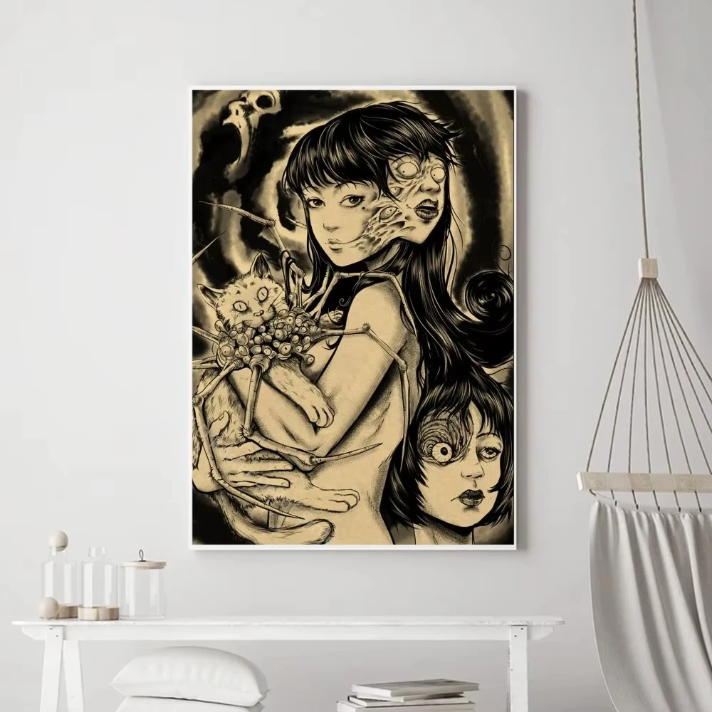 ホットな日本のアニメ、伊藤潤二のキャンバスプリントポスター、 - Home Decor Aesthetic Pinterest のレビューと価格