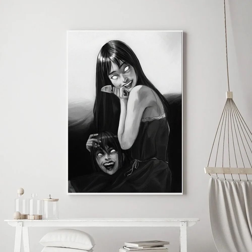 ホットな日本のアニメ、伊藤潤二のキャンバスプリントポスター、 - Home Decor Aesthetic Pinterest のレビューと価格