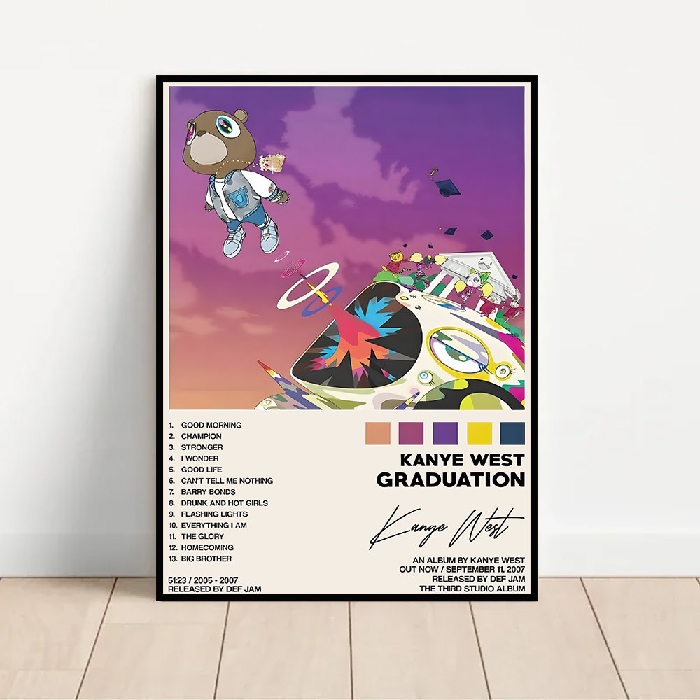 ラップ歌手カニエ・ウェストアートポスター、ポップミュージック - Home Decor Aesthetic Pinterest のレビューと価格
