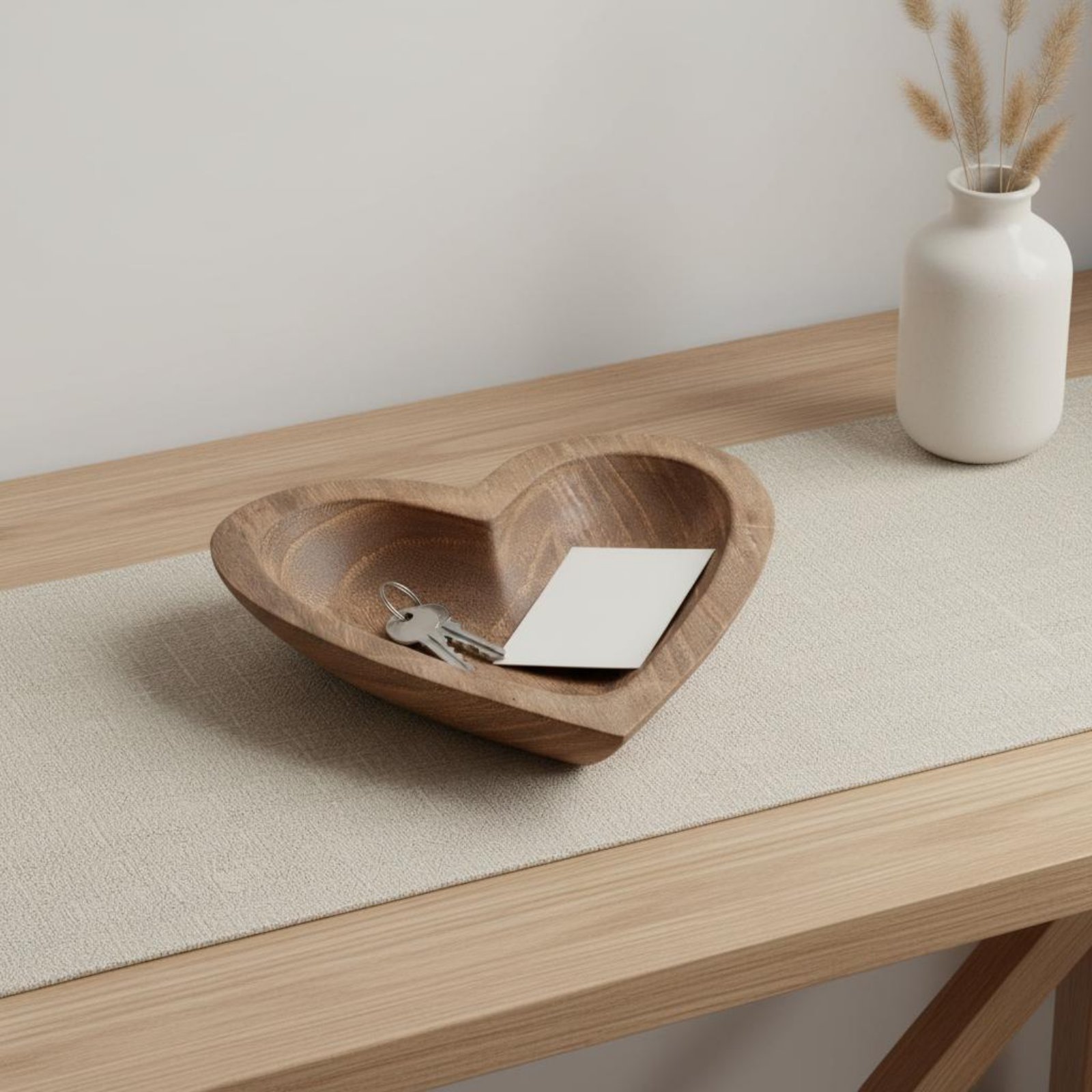 ハート型の木製ボウル手作りのハート型小物入れ木製ボウル長持ち - Home Decor Handmade のレビューと価格