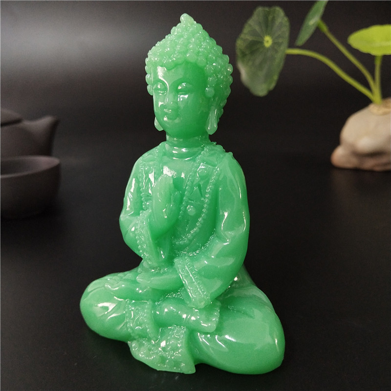 グローイング瞑想仏像人工ヒスイ石飾りタイ仏彫刻置物発光家の庭 - Home Decor Brand のレビューと価格