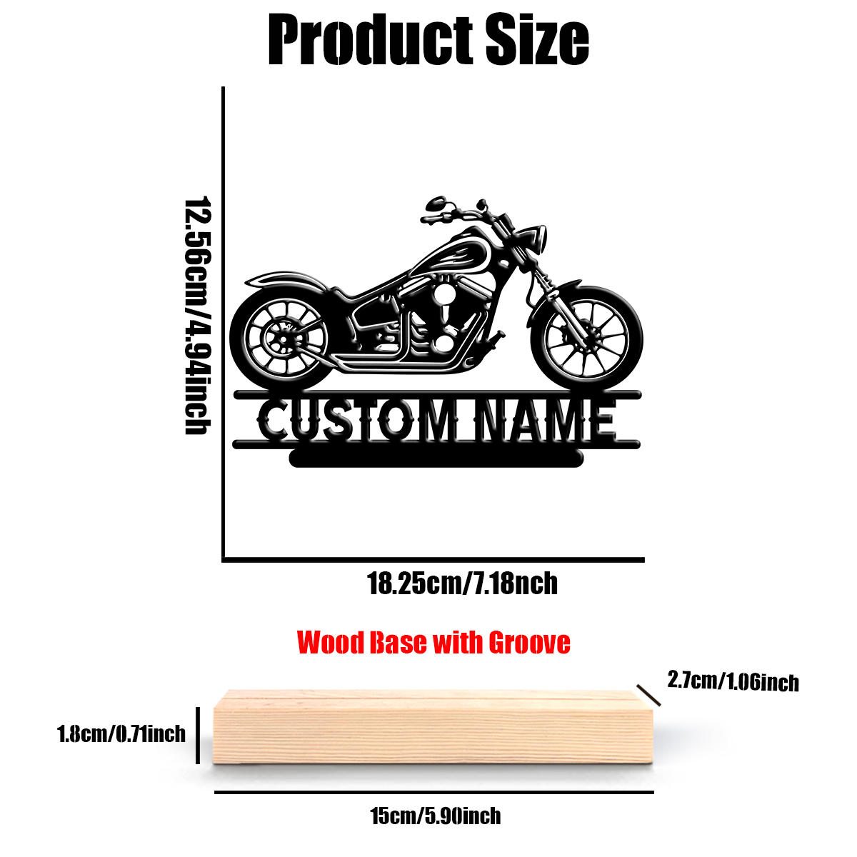1個入りカスタムネームロードバイク木製ベースメタルアートオー - Home Decor Halloween のレビューと価格