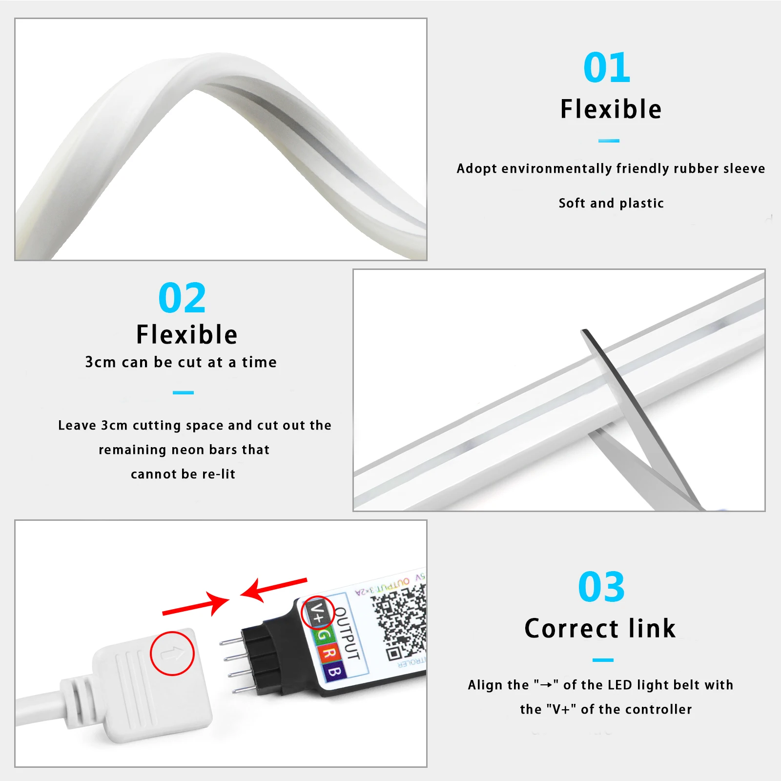 1-5m RGB LEDネオンストリップライト 5V USB - Home Decor Free App のレビューと価格